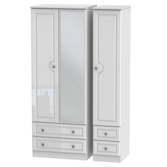 Snowdon 3 Door 4 Drawer Mirrored Wardrobe